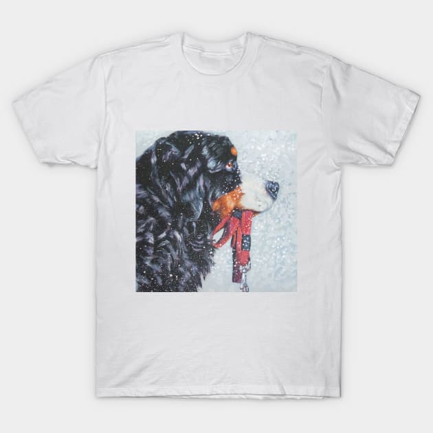 Bernese Mountain Dog Fine Art Painting T-Shirt by LASHEPARD